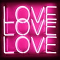 thumbnail image 2 of Carr, Hailey 26x26 White Modern Wood Framed Museum Art Print Titled - Neon Love Love Love PB, 2 of 4