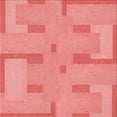 thumbnail image 1 of Ahgly Company Machine Washable Indoor Square Transitional Light Coral Pink Area Rugs, 4' Square, 1 of 7