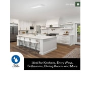 ETI 4ft x 13 بوصة Rutland Linear Flush Mount مع ضوء ليلي، 4500 لومن، تفضيل الألوان 3CCT، قابل للتعتيم، 120 فولت، C05008402A