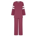 thumbnail image 5 of UAMVSH Ensembles Grande Taille pour Femmes 2 Pcs Chandail en Molleton Col Rond Pantalon Grand Ensemble Détente Automne Décontracté Manches Longues, 5 of 5