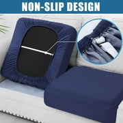 Smiry Waterproof Couch Cushion Covers, Stretch Sofa Seat Cushion Slipcovers,Elastic Furniture Protector for Pets And Kid(Small, Navy)