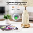 thumbnail image 4 of HadinEEon 17.5" Table Lamp with USB A&C Ports and Night Light, Touch Control 3 Way Dimmable Bedside Lamp, for Bedroom Living Room Office, Beige, 4 of 10