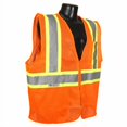 thumbnail image 2 of Radians SV22-2ZOM-L Polyester Mesh Economy Class 2 High Visibility Zipper Closure Vest with Two-Tone Trim, Large, Orange, 2 of 4