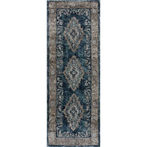 United Weavers Portsmouth Home Sky Blue Runner Rug 2'7" x 7'2"