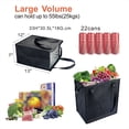 thumbnail image 5 of 2Pcs Insulated Shopping Bags-Large Capacity, Reusable, Thermal, Cooler Tote Bags with Zippered Top & Handle(13 x 12 x 7 inch, Blue), 5 of 6
