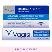 Vagisil Regular Strength Moisturizing Anti-Itch Cream, 1.0 oz