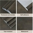 thumbnail image 4 of 31"×157" Extra Thick Wide Dark Brown Tan Charcoal Grey Rusty Concrete Wallpaper Peel and Stick Metallic Concrete Contact Paper Vinyl Matte Stickers for Bedroom Bathroom Living Room Office Walls, 4 of 9