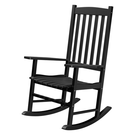 ZENY Outdoor Rocking Chairs, Black