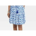 thumbnail image 2 of Knox Rose Blue Ikat Women's Mini Tiered A-Line Skirt Size S, 2 of 6