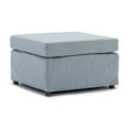 XNGGNG Light Blue Single Movable Ottoman for Modular Sectional Sofa