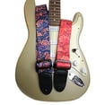 thumbnail image 6 of New Blue Paisley Retro Vintage Hippie Acoustic Electric Guitar Strap Realleather, 6 of 14
