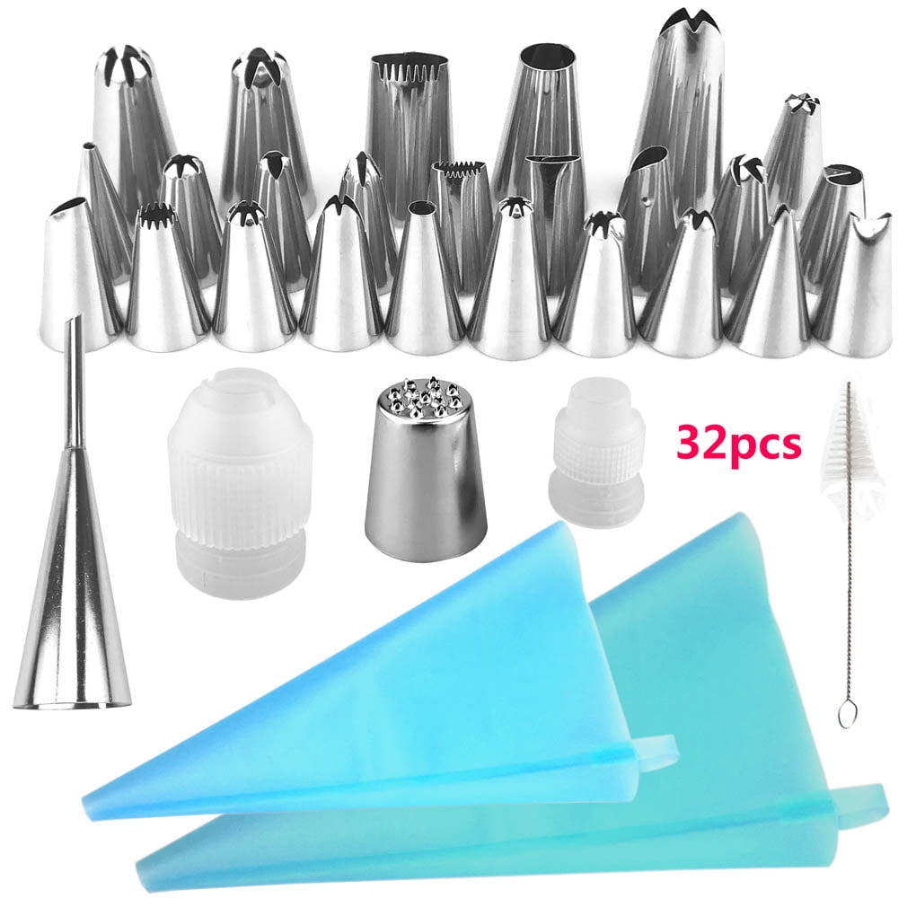 Worallymy 32pcs Cake Decorating Supplies Set Stainless ...