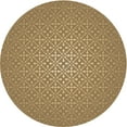 thumbnail image 1 of Ahgly Company Indoor Round Patterned Light Brown Area Rugs, 7' Round, 1 of 6