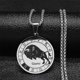 thumbnail image 4 of Collar de cadena de acero inoxidable con 12 constelaciones de Piscis, collar de plata para mujer y hombre, joyería --- Código de producto 37362, 4 of 5