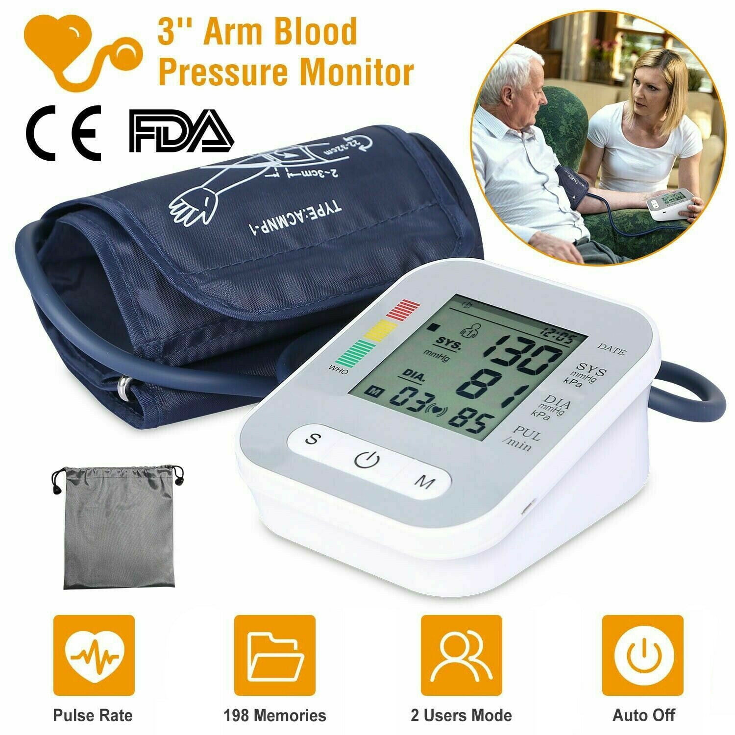 LineYDI Upper Arm Automatic Digital BP Machine Blood Pressure Cuffs