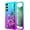 Teal/Purple, variant on for Samsung Galaxy S23 Plus Case,Galaxy S23 Plus Case,with HD Screen Protector,Gradient Quicksand Glitter Liquid Floating Waterfall Durable Girls Cute Phone Case for S23 Plus (Purple/Blue)