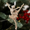 thumbnail image 6 of Clode Christmas Ornament Ballerina Dancer Champagne Gold Ornament 3D Tree Decor Christmas Tree Decoration for Chandelier Oblong Pendant Beads, 6 of 9