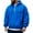 Blue, variant on Mens Hooded Workout Shirts Men's Fashion Long Sleeve Drawing Pocket Button Half Zipper Top