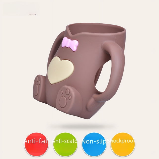 Biberón de silicona para bebés, anticaídas, antiflatulencias, biberón de vidrio para niños, suministros para madres y bebés