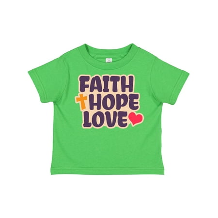 

Inktastic Faith Love Hope Opposite Color Gift Toddler Boy or Toddler Girl T-Shirt