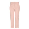 thumbnail image 4 of Pink Pants for Women Trousers Cotton Solid Color Daily Woman Pants Clearance, 4 of 5