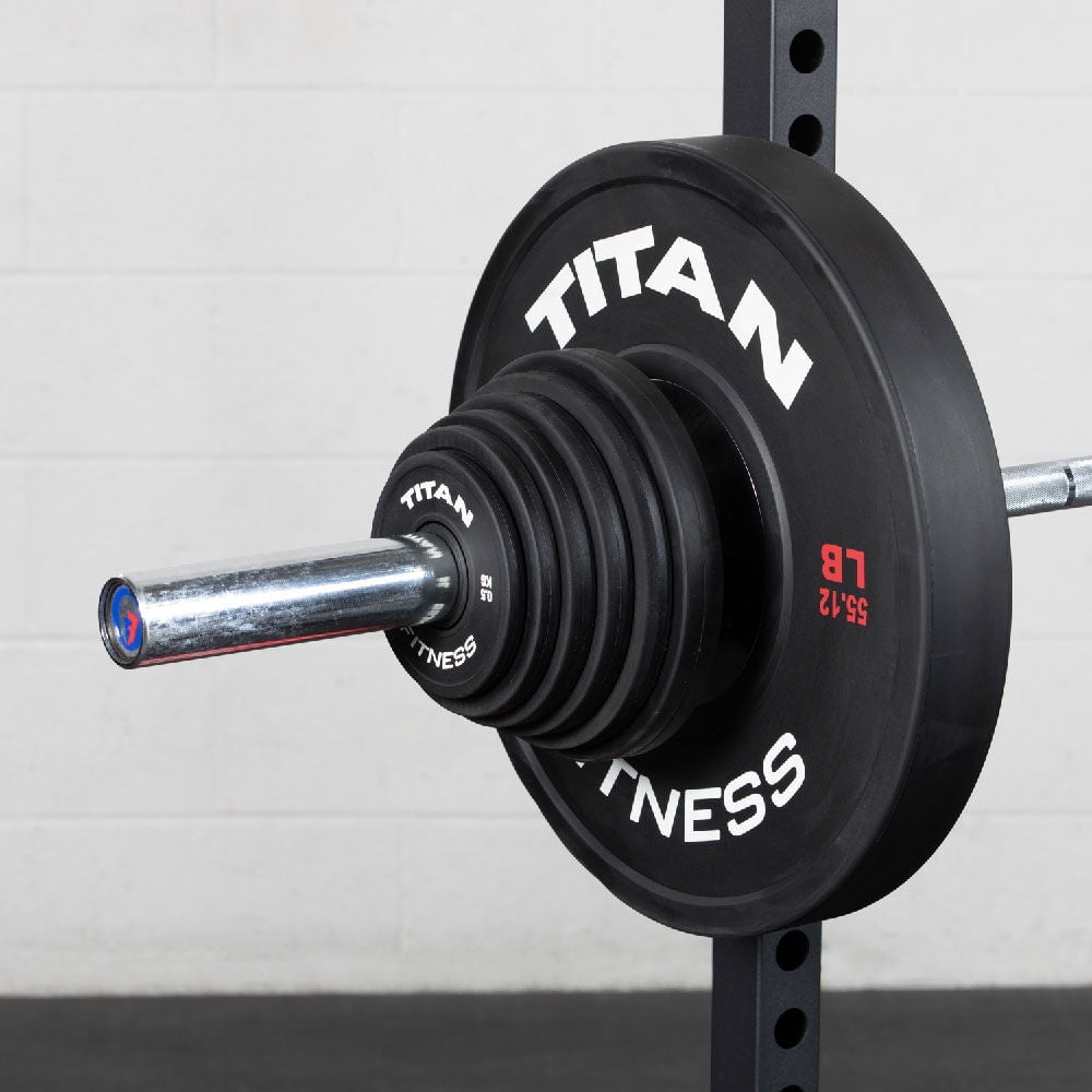 Titan Fitness 25 KG Set Black Change Fractional Weight Plates, Rubber Coated Steel Bumper Plates, Fit Olympic Sized Barbells For Strength Training and Weightlifting