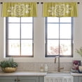 thumbnail image 4 of LALILO Kitchen Curtain Valance Summer Small Italian Town Rod Pocket Window Curtain 52"x 18" Set of 2, 4 of 7