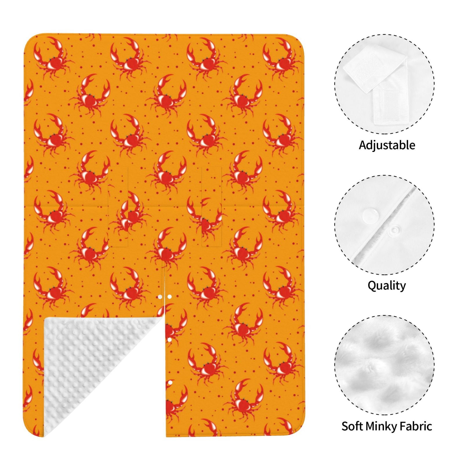 Naloa Red Crab Baby Car Seat Cover, Breathable Baby Carrier Cover, Multiuse Baby Carrier Cover & Nursing Breastfeeding Cover