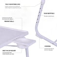 thumbnail image 4 of Qiyester Adjustable TV Tray for Eating, Working, Crafting Folding Comfortable Laptop Stand with Cup Holder for Desk, Bed, Sofa, 4 of 10