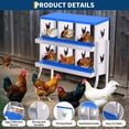 thumbnail image 3 of EuKer 6-Holes Chicken Nesting Box with Bracket, Heavy-Duty Metal Laying Boxes for Backyard, Farms, Chicken Coop, Blue, 3 of 7