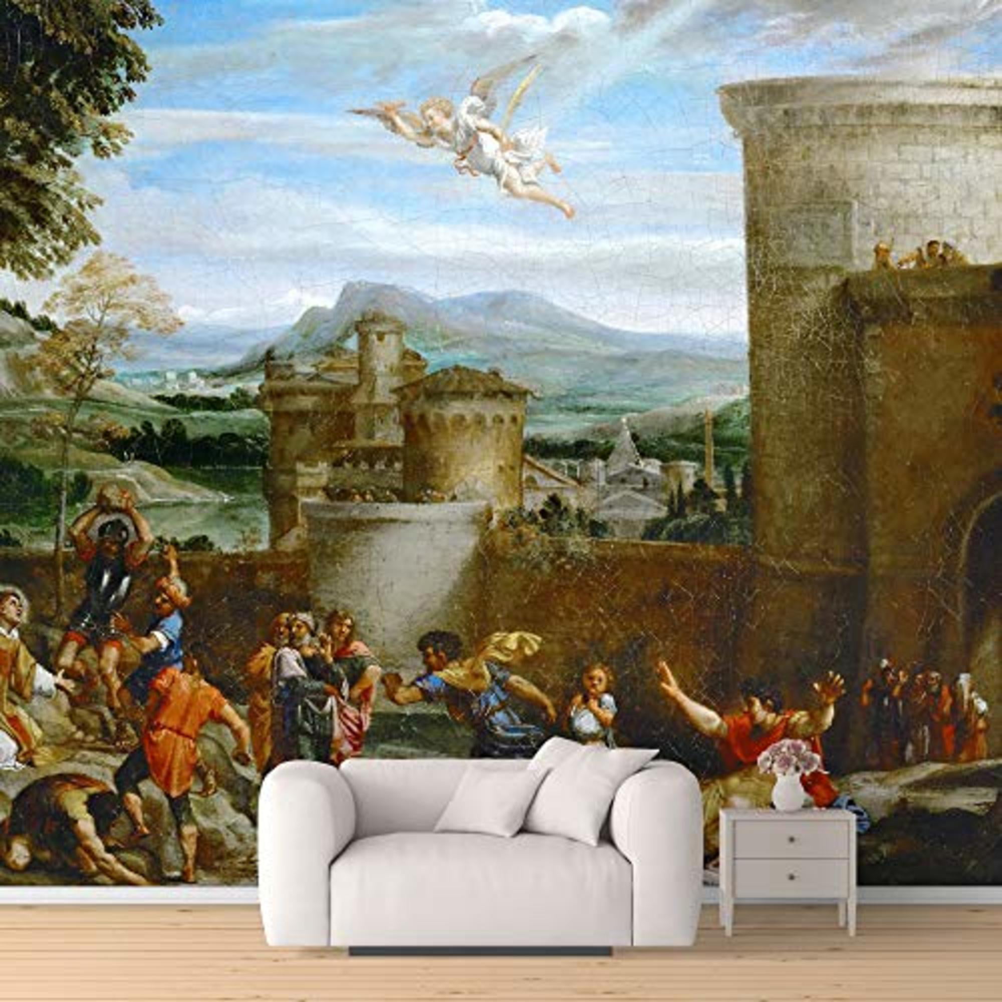 Idea4wall 6pcs Famous Art Painting Peel and Stick Wallpaper Removable Wall  Murals Large Wall Stickers for Home Decoration, 100