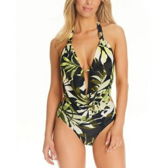 Bar III Womens Desert Palm Cowl Neck Multi XS