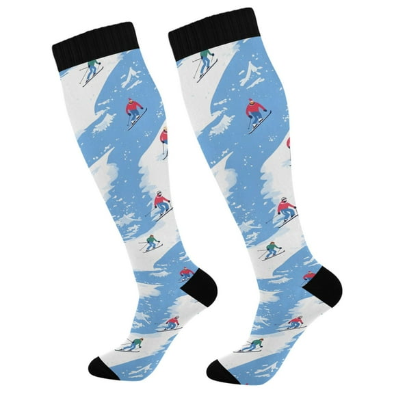 joogoo Skater on Winter Socks Women Men Knee High Sock