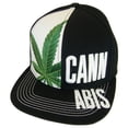 thumbnail image 2 of Cannabis 2-Tone Split Text Adjustable Snapback Baseball Cap (Black), 2 of 6