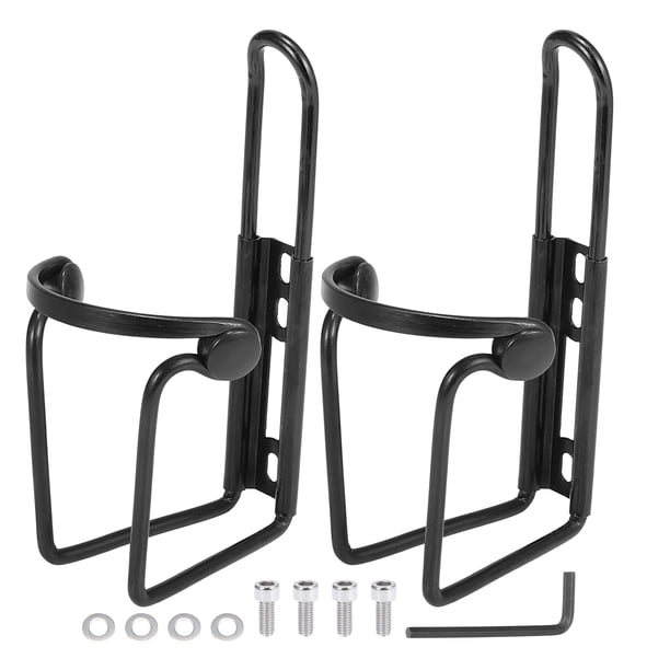 2uds Universal Bicicleta Manillar Bebida Soporte Aluminio Aleación Negro Unique Bargains jaulas para botellas de agua para bicicletas