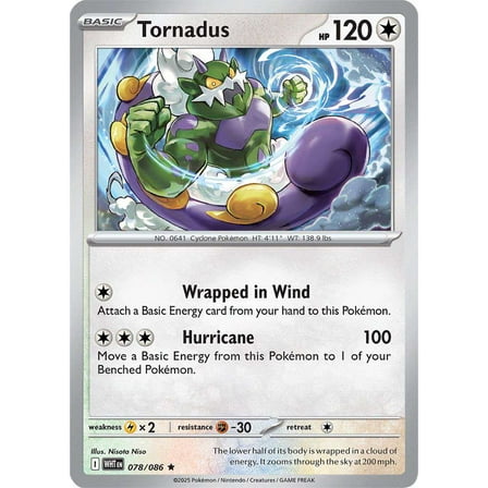 Pokemon White Flare Rare Tornadus #78