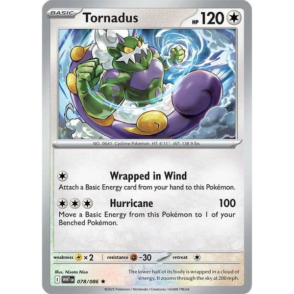 Pokemon White Flare Rare Tornadus #78