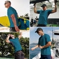 thumbnail image 6 of Weilanxin Swim Shirts Short Sleeve for Men Quick Dry Running UPF50+ Sun Protection Rash Guard Top PeacockBlue XL, 6 of 9