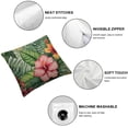 thumbnail image 4 of PIKWEEK  Watercolor Tropical Floral Pattern Burlap Throw Pillow Case Cushion Cover Sofa Outdoor Decorative Square 2pc, 4 of 6
