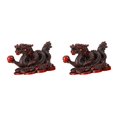 thumbnail image 4 of Destyer Stunning Dragon Statue Collection Enhances Home Office Ambiance Red Small 11 x 6 x 7cm 2Set, 4 of 6