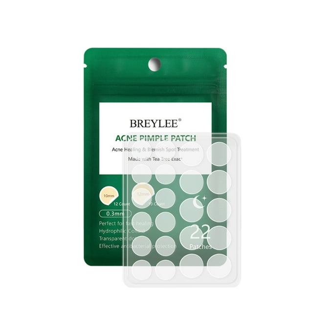 Parche para el acné BREYLEE 12 mm + 10 mm de uso nocturno