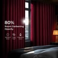 thumbnail image 4 of HPD Half Price Drapes Cardinal Faux Linen Room Darkening Curtains for Bedroom & Living Room Curtains (1 Panel), Door & Window Curtains 96 inches long, Rod Pocket Curtains & Drapes, 50W X 96L, 4 of 10