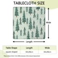 thumbnail image 2 of Light Green Christmas Tree Pattern Square Fitted Tablecloth with Elastic Edge,Square Table Cover,Washable Elastic Table Cover for Home Kitchen Party Decor 34"x34", 2 of 6