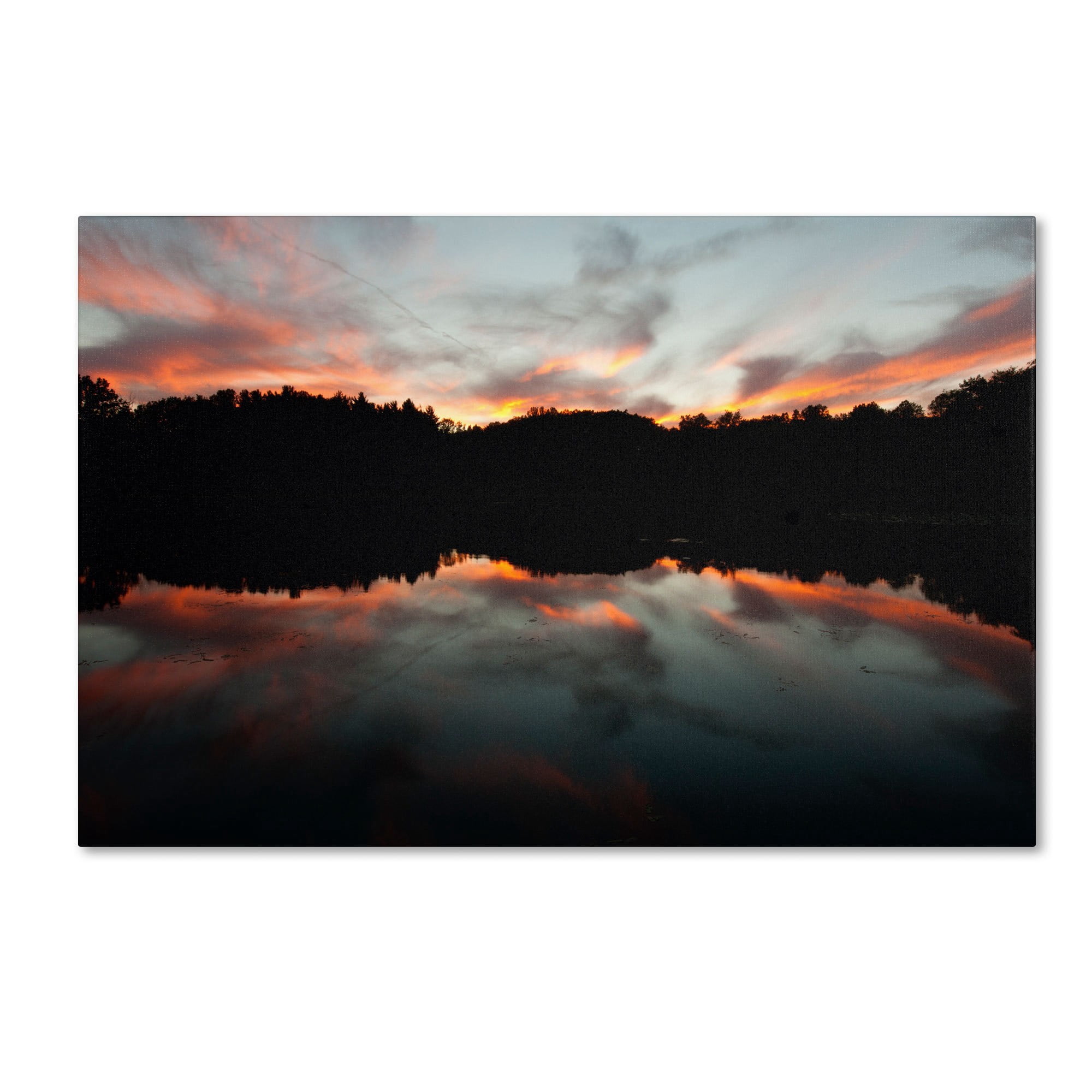 Trademark Fine Art "Kendal Lake Sunset" Canvas Art by Kurt Shaffer