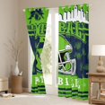 thumbnail image 3 of jejeloiu Rugby Sports City Curtains Pack of 2 (42x84 Each),Green Sport Helmet Curtains Blackout For Football Lover, 3 of 6