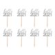 thumbnail image 1 of Bewildely 12 Uds 2021 pastel Topper cumpleaños pastel postre DIY fiesta decoración Año Nuevo fiesta cumpleaños torta decoraciones Kits de decoración para fiestas plata Bewildely HA002671-03, 1 of 1