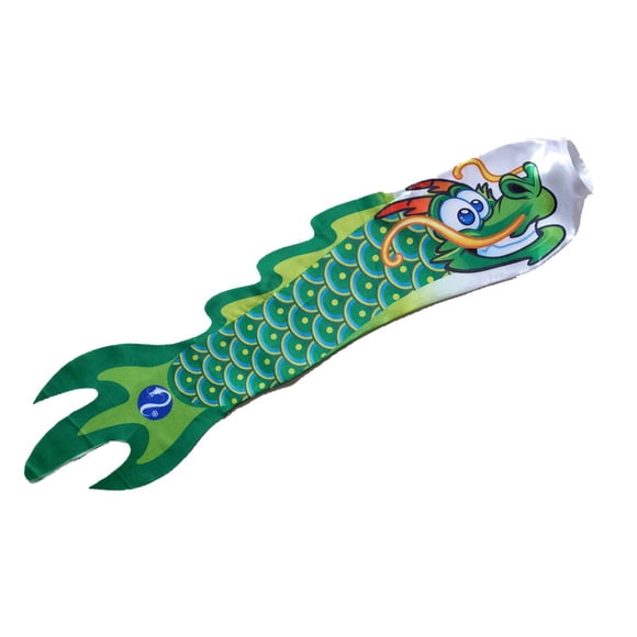 Trayknick Chaussette à Vent Pliable Motif Dragon Tissu Extérieur Couleur Riche Drapeau de Vent Dragon pour Porche