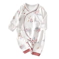 thumbnail image 4 of Newborn Baby Girl Fall Outfit Romper Long Sleeve Jumpsuit Bodysuit Elastic Waist Pants Infant Clothes, 4 of 4
