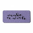 thumbnail image 1 of Saying Computer Mouse Pad, Brush Calligraphy Make a Wish Words Uplifting Composition on Violet Background, Rectangle Non-Slip Rubber Mousepad X-Large, 35" x 15", Violet Black, by Ambesonne, 1 of 2