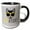 Black/White, variant on 3drose, Hipster Cat with a Mustache and Yellow Sunglasses with Catatude, 11oz Two-tone Black Mug